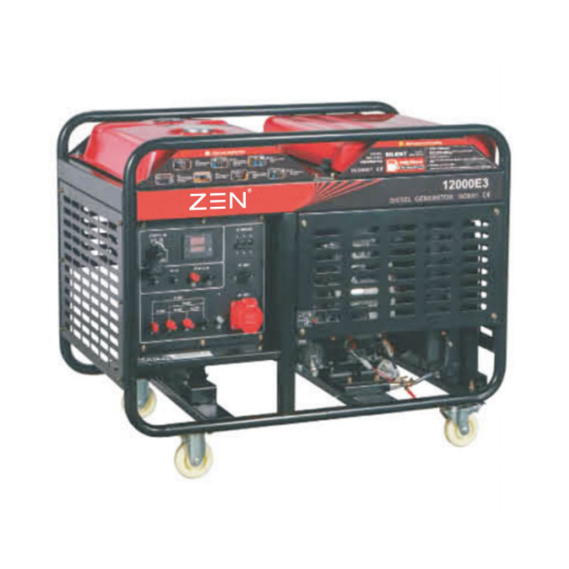 Generator diesel dua silinder tipe terbuka